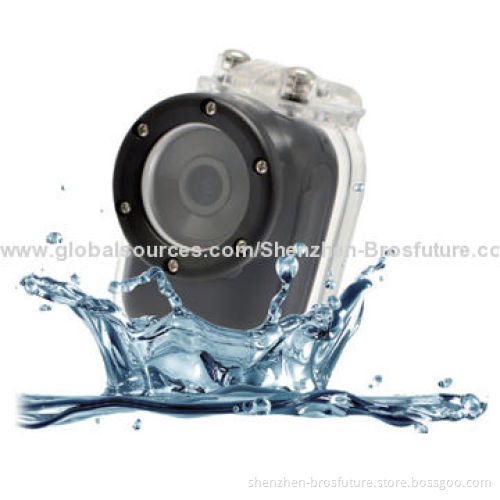 Wi-Fi Camera, Supports 1,080P Full HD, 30m Waterproof, G-sensor, H.264